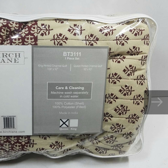 Birch Lane Heritage Bedding Birch Lane Quilt Creambrown Reversible Size Queen Poshmark